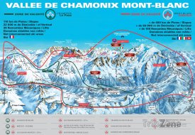 Mapa lyžařského střediska Chamonix