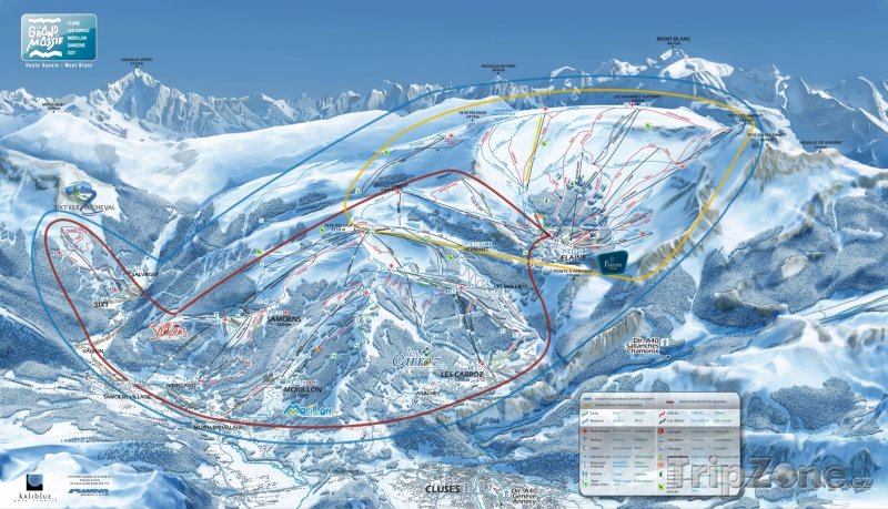 Fotka, Foto Mapa lyžařského střediska Grand Masiff