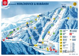 Mapa lyžařského střediska Herlíkovice - Bubákov
