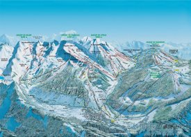 Mapa lyžařského střediska La Clusaz