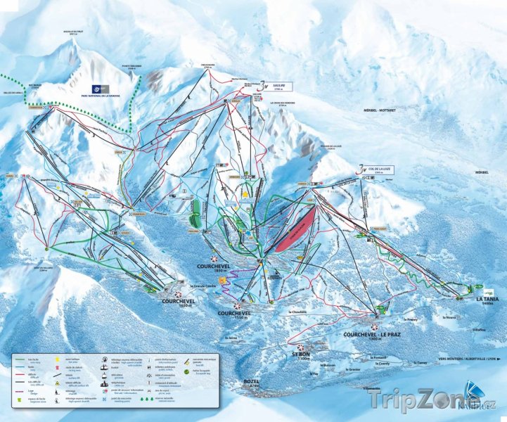 Fotka, Foto Mapa lyžařského střediska La Tania