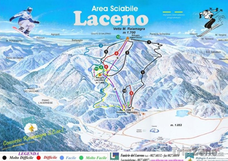 Fotka, Foto Mapa lyžařského střediska Laceno