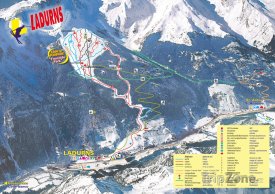 Mapa lyžařského střediska Ladurns