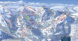 Mapa lyžařského střediska Les Gets