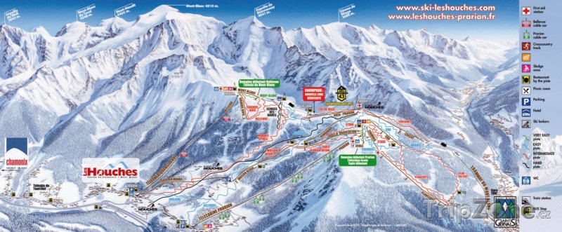 Fotka, Foto Mapa lyžařského střediska Les Houches