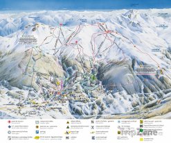 Mapa lyžařského střediska Les Orres