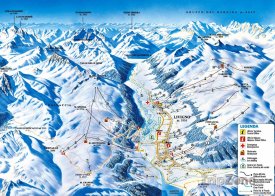 Mapa lyžařského střediska Livigno