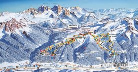 Mapa lyžařského střediska Madonna di Campiglio