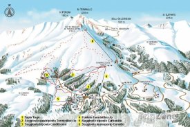 Mapa lyžařského střediska Monte Terminillo