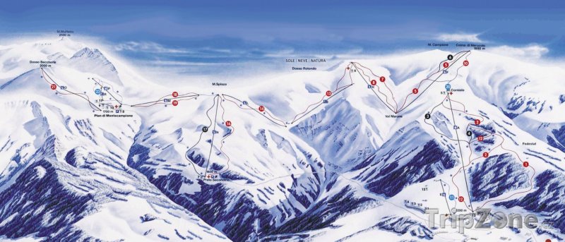 Fotka, Foto Mapa lyžařského střediska Montecampione