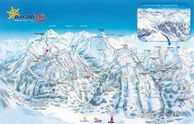 Mapa lyžařského střediska Paradiski