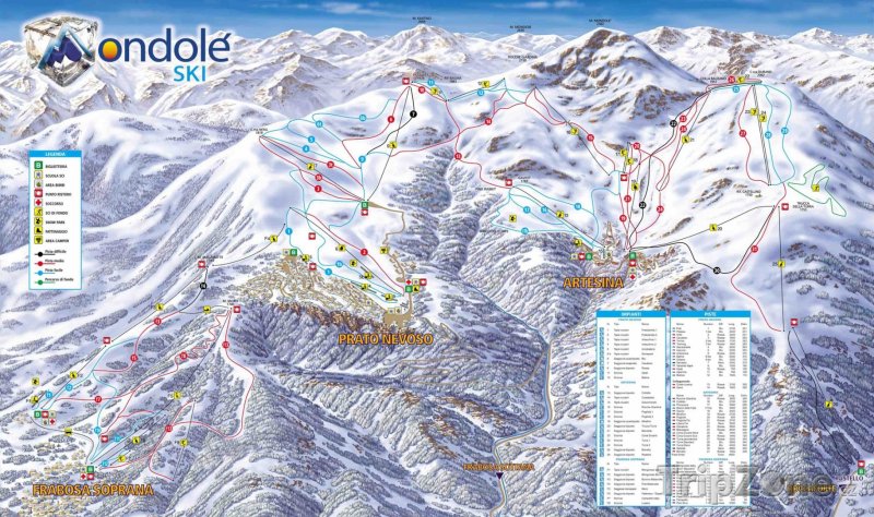 Fotka, Foto Mapa lyžařského střediska Prato Nevoso