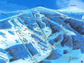 Mapa lyžařského střediska Rokytnice nad Jizerou