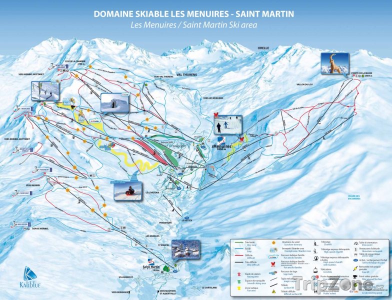 Fotka, Foto Mapa lyžařského střediska Saint Martin de Belleville