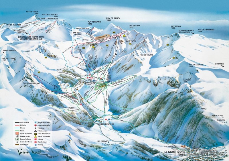 Fotka, Foto Mapa lyžařského střediska Super Besse