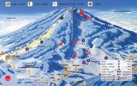Mapa lyžařského střediska Tanvaldský Špičák