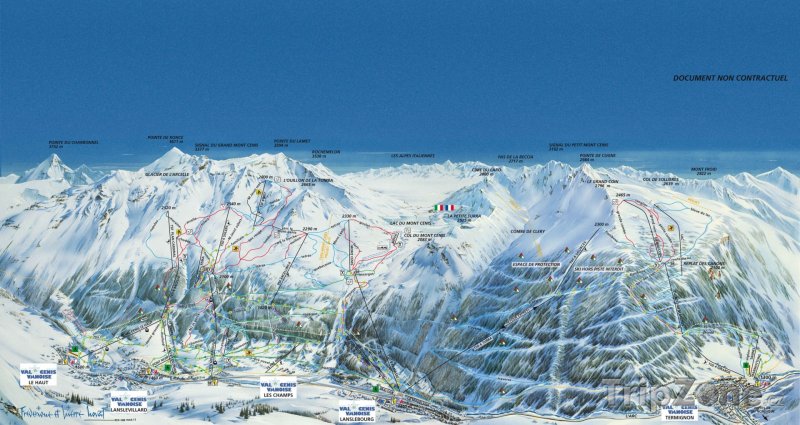 Fotka, Foto Mapa lyžařského střediska Val Cenis