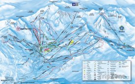 Mapa lyžařského střediska Val Thorens