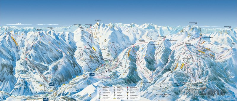 Fotka, Foto Mapa lyžařského střediska Val d'Allos