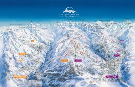 Mapa lyžařského střediska Valmeinier