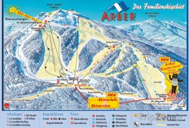 Mapa lyžařského střediska Velký Javor