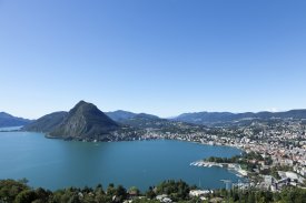 Město Lugano a Luganské jezero