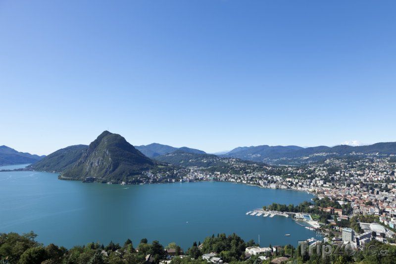 Fotka, Foto Město Lugano a Luganské jezero (Švýcarsko)