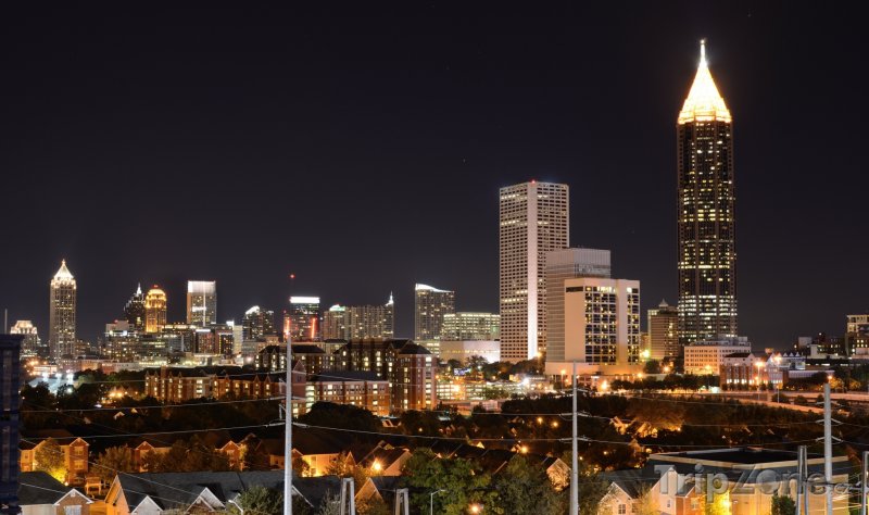 Fotka, Foto Město v noci (Atlanta, USA)