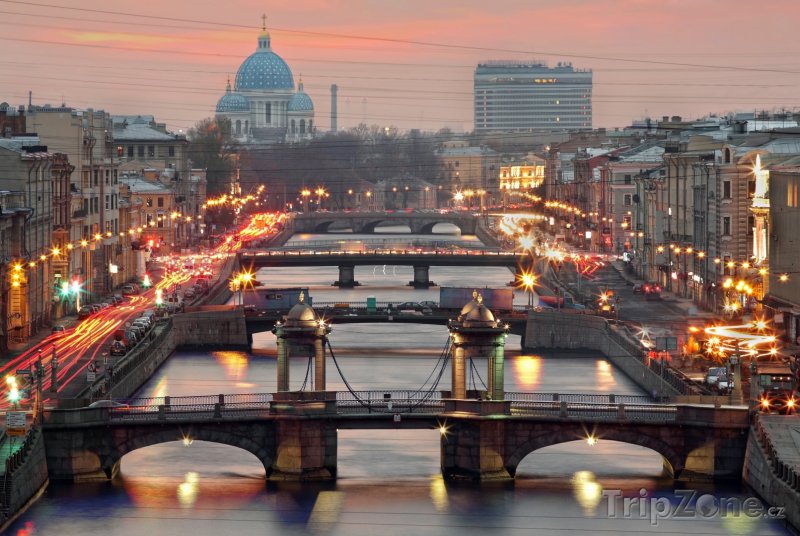 Fotka, Foto Mosty přes řeku Fontanku (Petrohrad, Rusko)