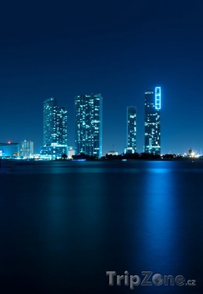 Fotka, Foto Panorama Miami v noci (Miami, USA)