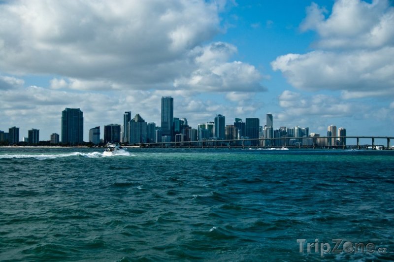 Fotka, Foto Pohled na město z Atlantiku (Miami, USA)