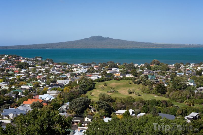 Fotka, Foto Pohled na ostrov Rangitoto (Auckland, Nový Zéland)