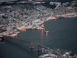 Pohled na zasněžené Tromso