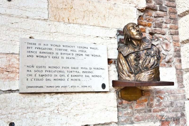 Fotka, Foto Shakespearovy verše z Romea a Julie (Verona, Itálie)