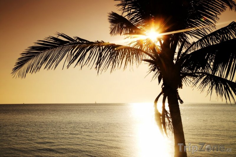 Fotka, Foto Západ slunce nad Key Biscayne (Miami, USA)