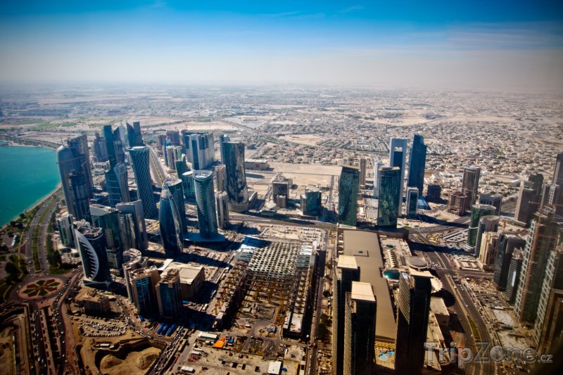 Fotka, Foto Dauhá, pohled na město z mrakodrapu (Katar)