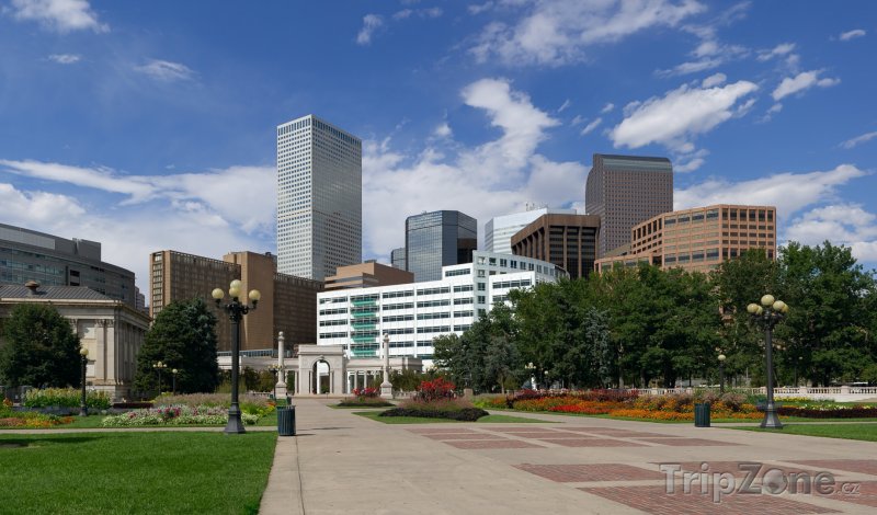 Fotka, Foto Denver, pohled na centrum z Civic Parku (USA)