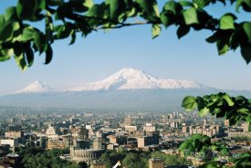 Jerevan, panorama města s horou Ararat