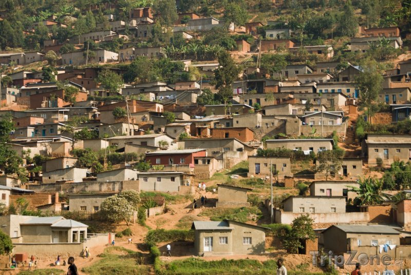 Fotka, Foto Kigali, domy na kopci