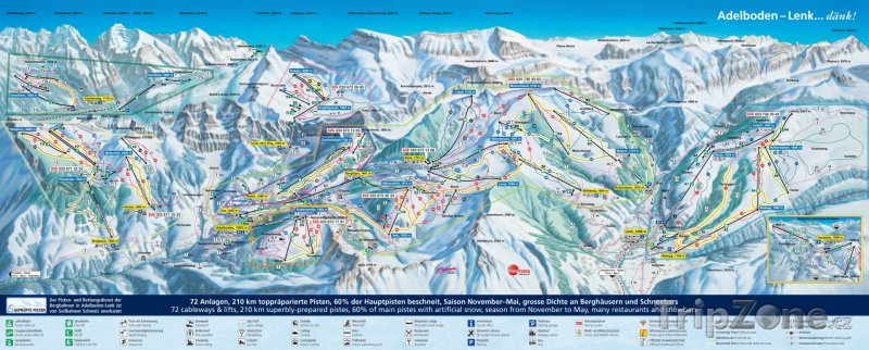 Fotka, Foto Mapa lyžařského střediska Adelbolden