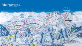 Mapa lyžařského střediska Aletsch Arena