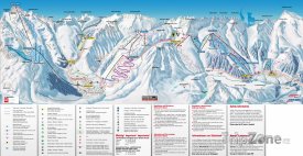 Mapa lyžařského střediska Andermatt
