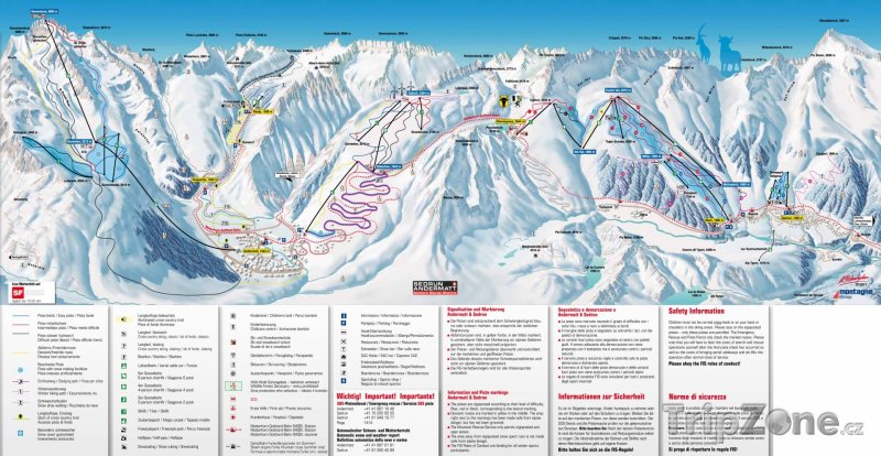 Fotka, Foto Mapa lyžařského střediska Andermatt