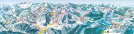 Mapa lyžařského střediska Flachau