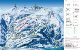 Mapa lyžařského střediska Flumserberg