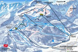 Mapa lyžařského střediska Garmisch-Partenkirchen