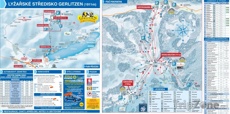 Fotka, Foto Mapa lyžařského střediska Gerlitzen