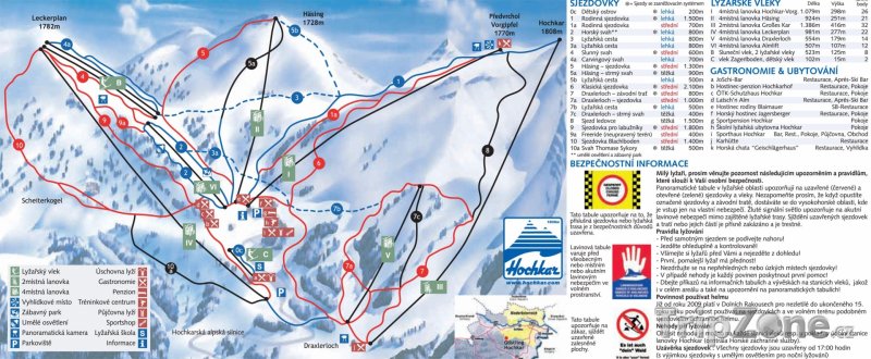 Fotka, Foto Mapa lyžařského střediska Hochkar