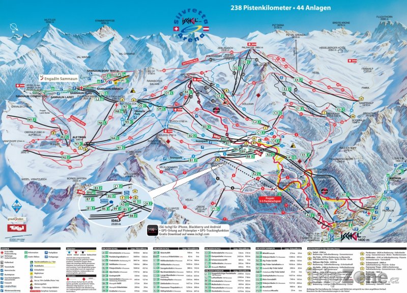 Fotka, Foto Mapa lyžařského střediska Ischgl