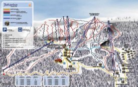 Mapa lyžařského střediska Jahorina